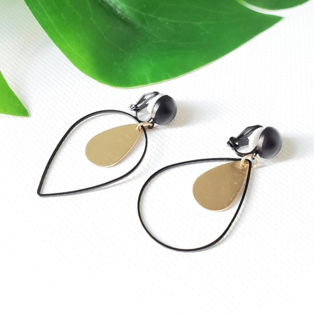 Clip On Teardrop Lightweight Earrings